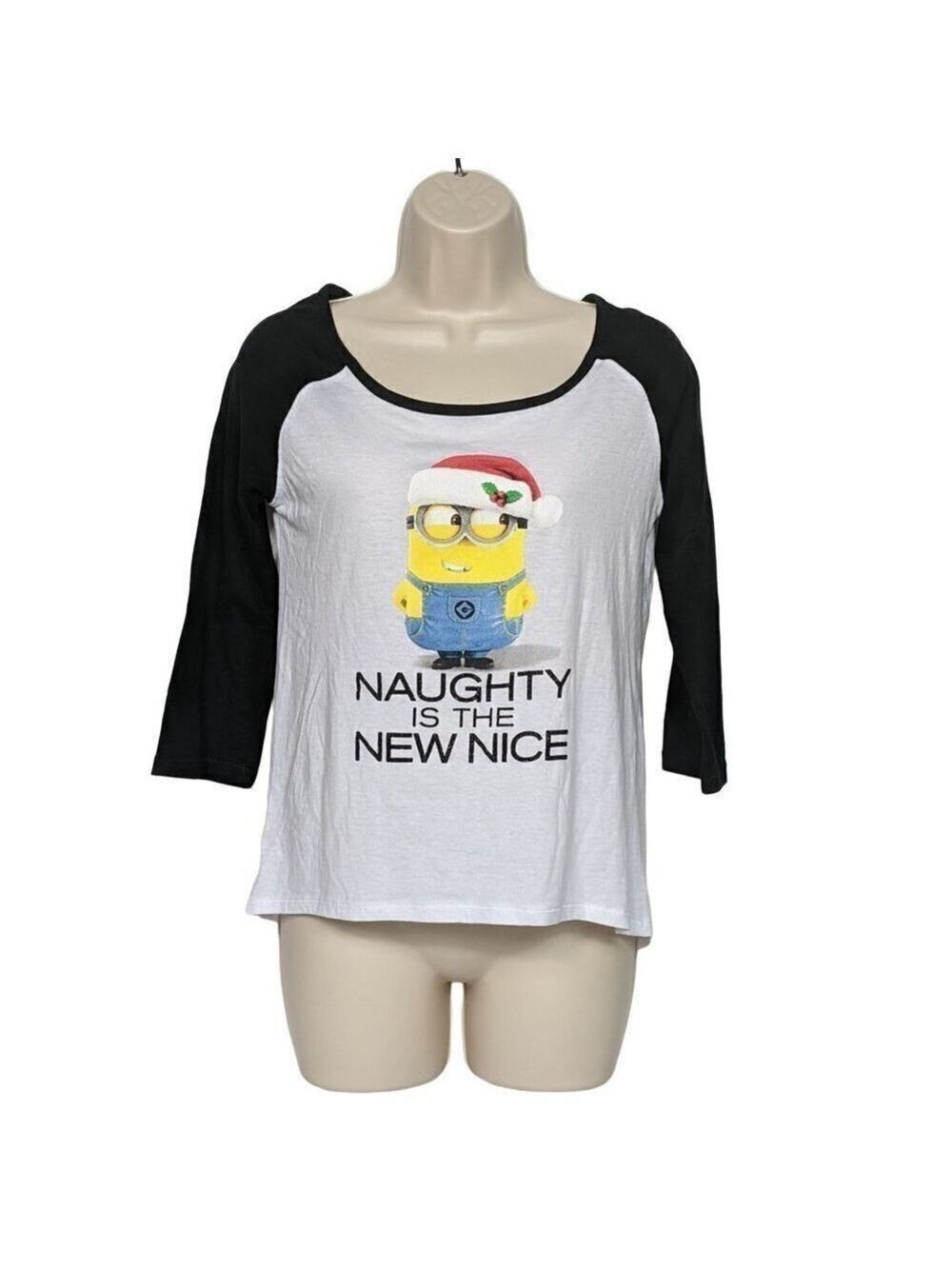 Despicable Me Womens Small Minion Christmas T Shirt